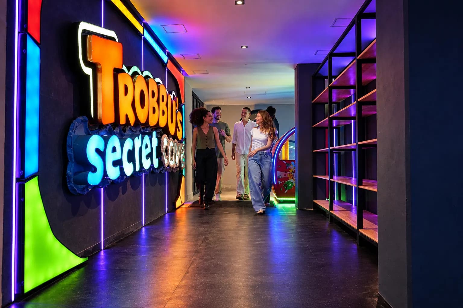 Games and fun at Trobbu Secret Cave teens arcade
